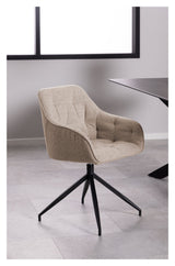 Brooke, spisebordsstol m/armlæn - beige - UNOLIVING.COM