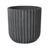 Fiber Flowerpot cylinder Ø50, Charcoal - Unoliving.com