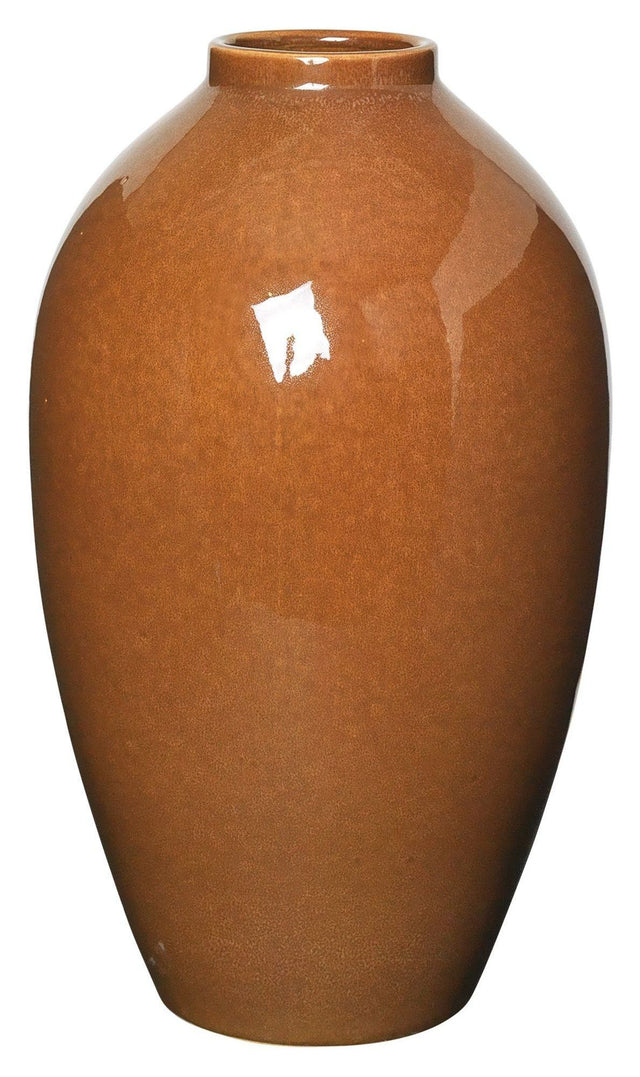 Ingrid Keramik Vase, Caramel - Unoliving.com