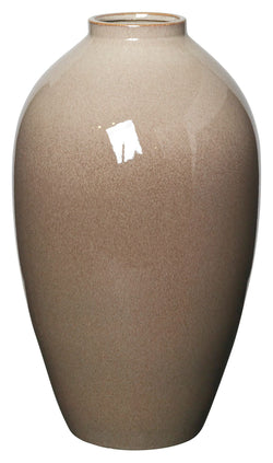 Ingrid Keramik Vase, Taupe/Brun