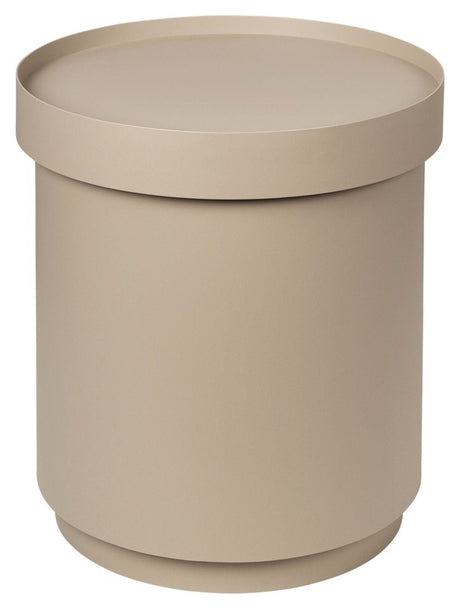 Ninna Sidebord m. opbevaring Beige, Ø35 - Unoliving.com