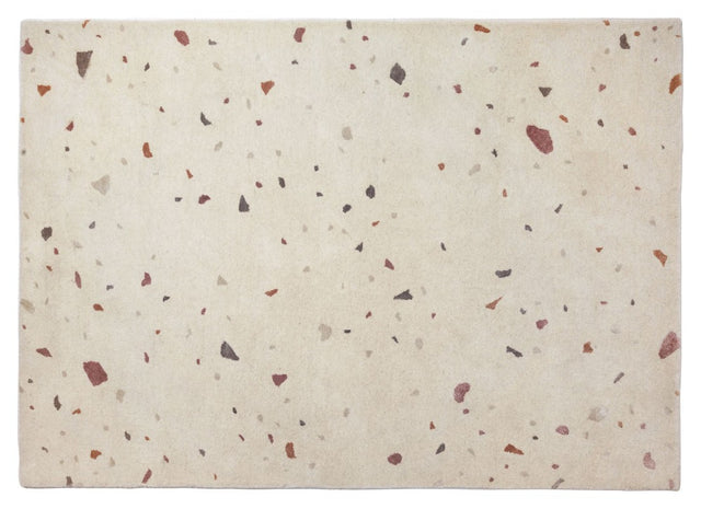 Terrazzo Tæppe Lys Grå/Rød, 200x140 - Unoliving.com