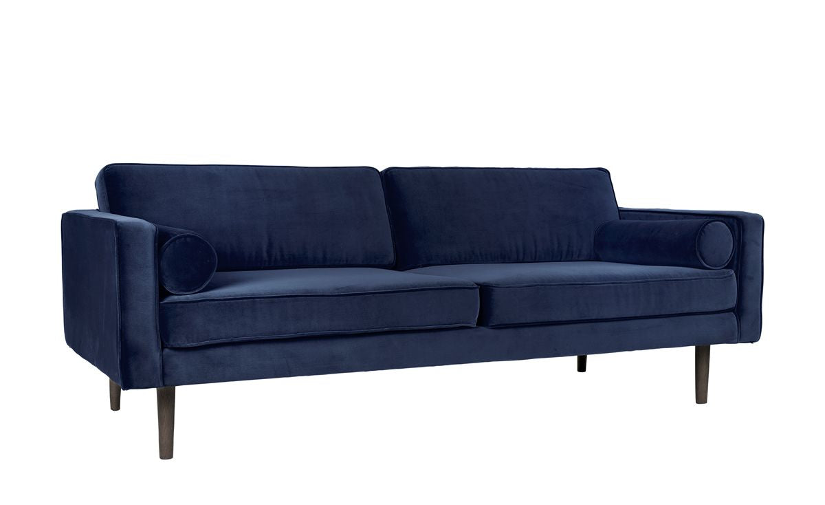 Wind 3-pers. Sofa - Insignia Blue Velour - Unoliving.com