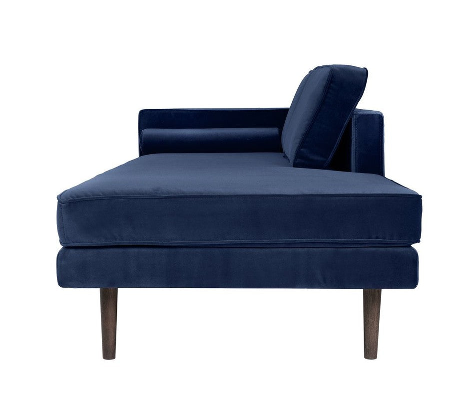 Wind Chaiselong, Insignia Blue velour - Unoliving.com