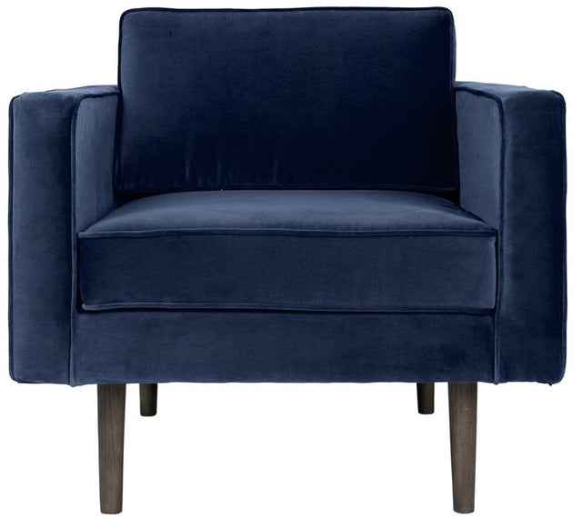 Wind Lænestol, Insignia Blue velour - Unoliving.com