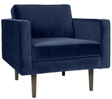 Wind Lænestol, Insignia Blue velour - Unoliving.com