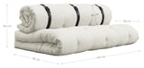 Buckle - Up Futon Sofa, Beige - UNOLIVING.COM