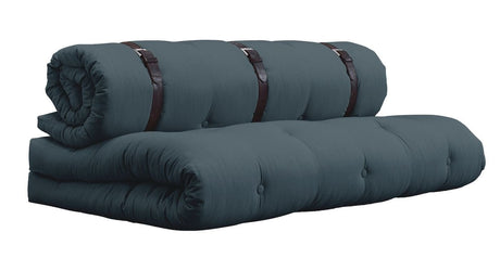 Buckle - Up Futon Sofa, Petroleum Blue - UNOLIVING.COM