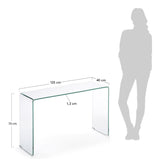 BURANO Konsolbord, Hærdet glas, 125x78 - UNOLIVING.COM