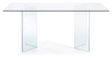 BURANO Spisebord, Hærdet glas, 90x200 - UNOLIVING.COM