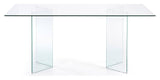 Burano Spisebord, Transparent, 180x90 - UNOLIVING.COM