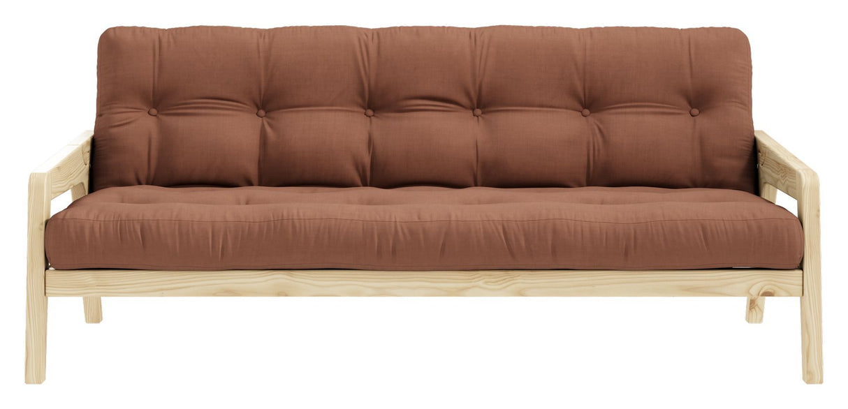 Grab Sovesofa, Fyrretræ/Ler brun - Unoliving.com