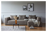 Kornum Sofa med chaiselong højre, Taupe - Unoliving.com