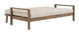 Knob Sovesofa, Brun lakeret fyrretræ, Beige - Unoliving.com