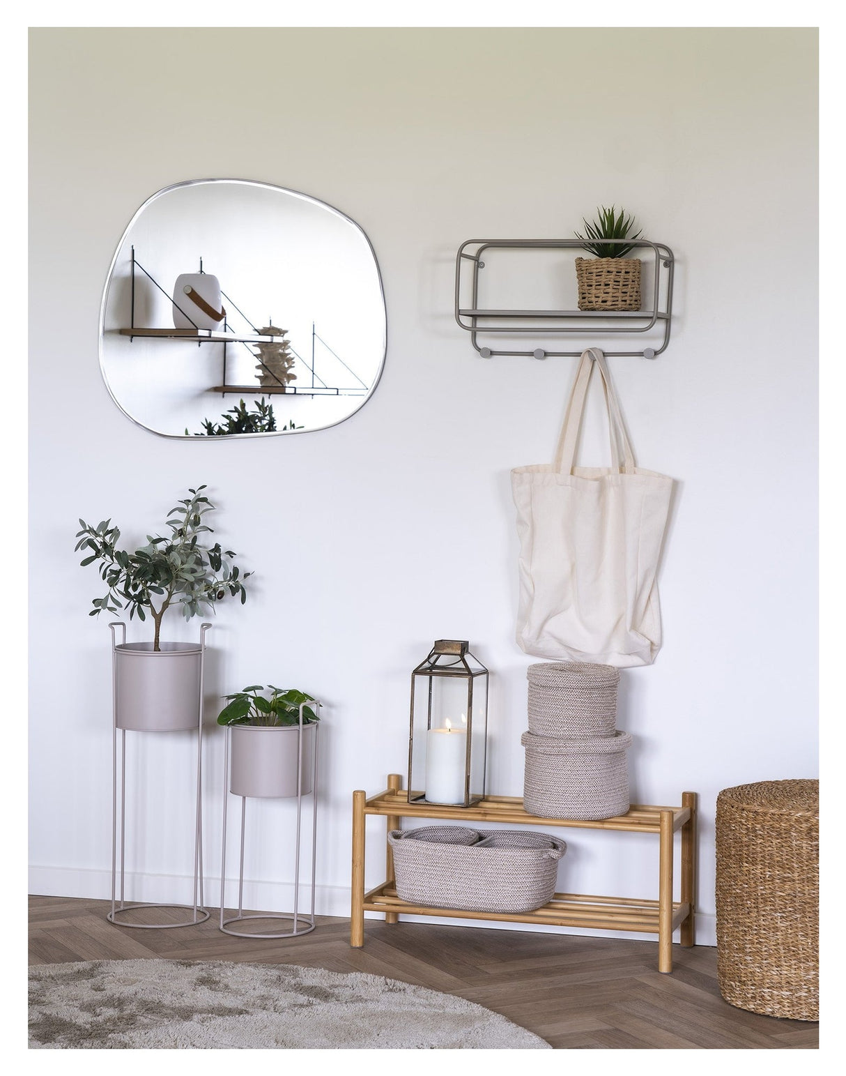 Cadima, Kurv sæt af 3 - beige - UNOLIVING.COM