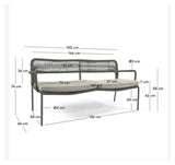 Cailin 2 - pers. Loungesofa, Beige Reb/Hvid - UNOLIVING.COM