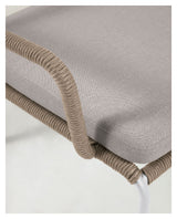 Cailin Loungestol, Beige Reb/Hvid - UNOLIVING.COM