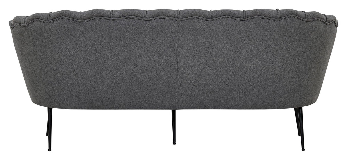 Calais 3 - pers. Sofa, Grå Stof m. sorte ben - UNOLIVING.COM