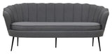 Calais 3 - pers. Sofa, Grå Stof m. sorte ben - UNOLIVING.COM