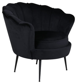 Calais Loungestol, Sort Velour - UNOLIVING.COM