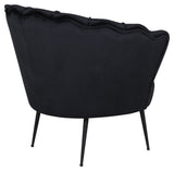 Calais Loungestol, Sort Velour - UNOLIVING.COM