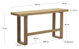 Canadell Bænk, Natur teak, B:130 - UNOLIVING.COM