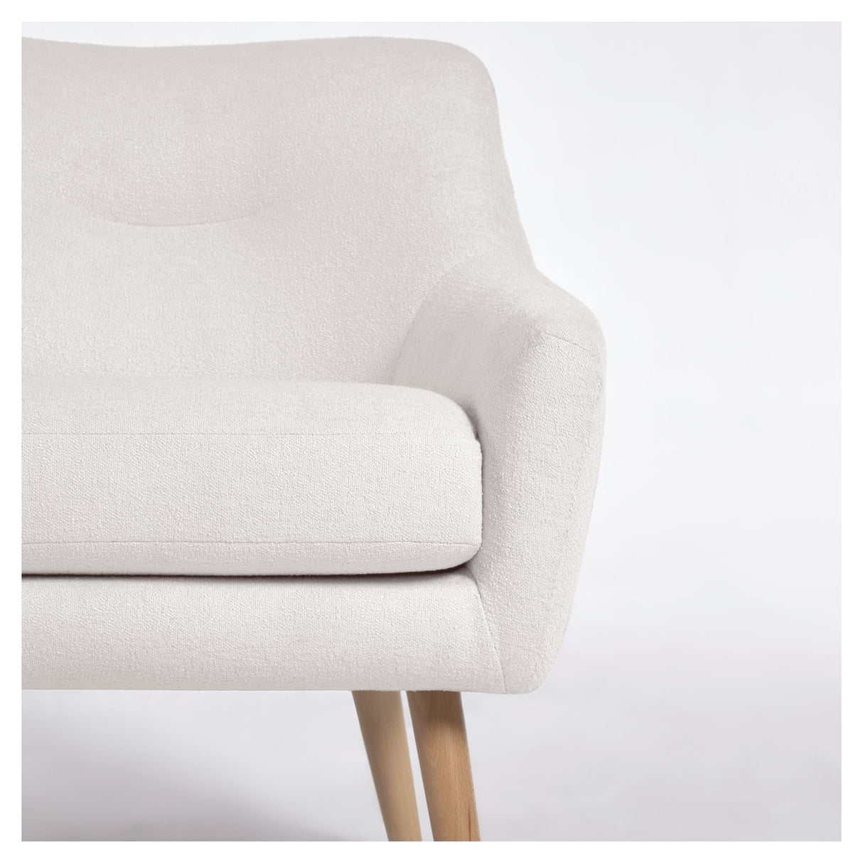 Candela Loungestol, Hvid Fleece - UNOLIVING.COM