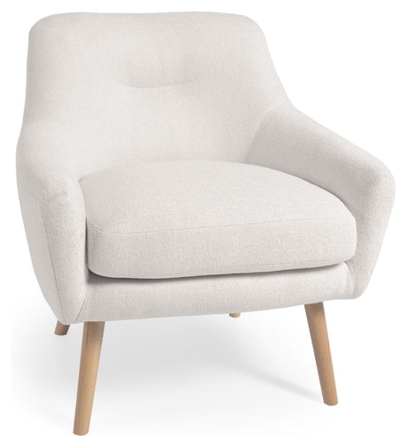 Candela Loungestol, Hvid Fleece - UNOLIVING.COM