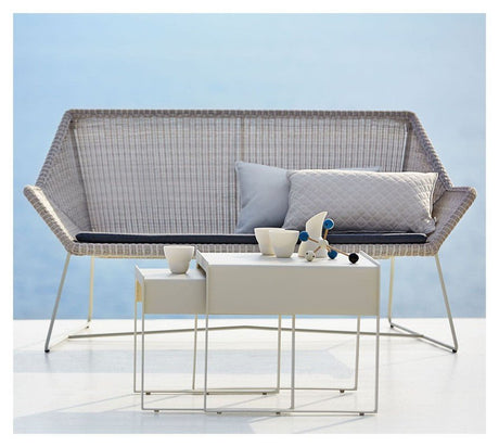 Cane - line Breeze 2 - pers. loungesofa, Gråhvid - UNOLIVING.COM