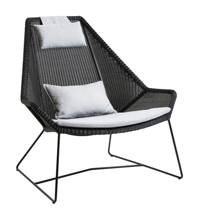 Cane - line Breeze highback stol hyndesæt, Lysegrå - UNOLIVING.COM