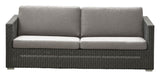 Cane - line Chester 3 - pers. Loungesofa, Graphite - UNOLIVING.COM