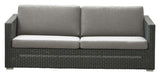 Cane - line Chester 3 - pers. Loungesofa hyndesæt, Taupe, Cane - line Natté - UNOLIVING.COM