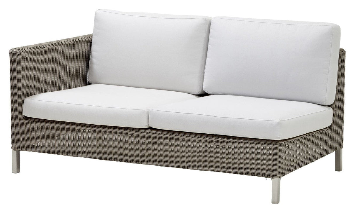 Cane - line Connect 2 - pers. sofa højre modul, Taupe - UNOLIVING.COM