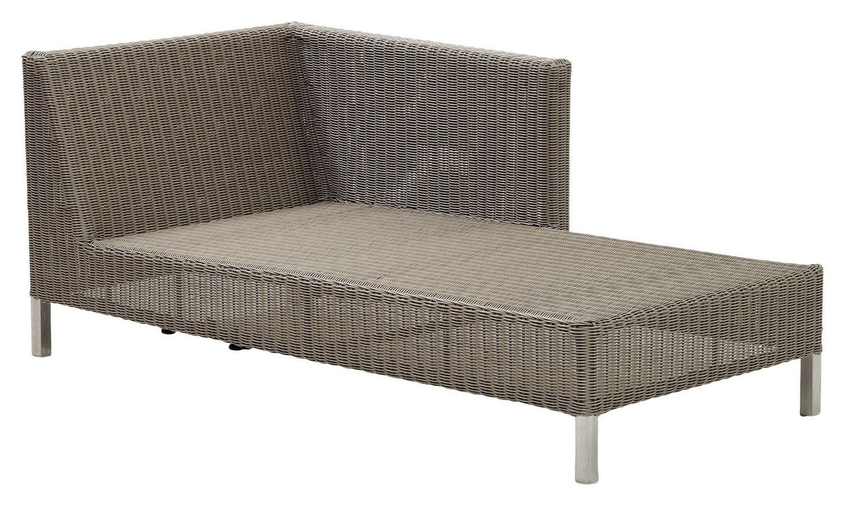 Cane - line Connect chaiseloungemodul højre, Taupe - UNOLIVING.COM