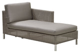 Cane - line Connect chaiseloungemodul højre, Taupe - UNOLIVING.COM