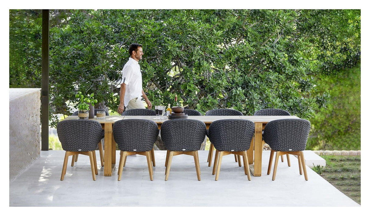 Cane - line Endless Spisebord Teak, 332x100 - UNOLIVING.COM