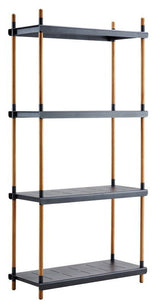 Cane - line Frame Reolsystem m/4 hylder, Grå - UNOLIVING.COM