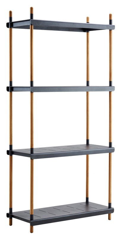 Cane - line Frame Reolsystem m/4 hylder, Grå - UNOLIVING.COM