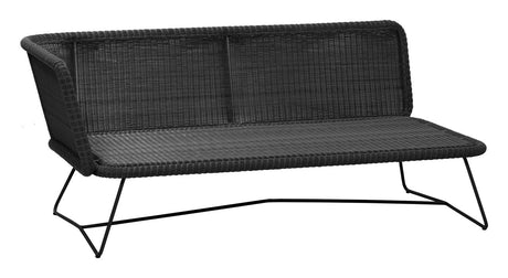 Cane-line Horizon 2-pers. Loungesofa højre modul, Sort, Cane-line Weave - Unoliving.com