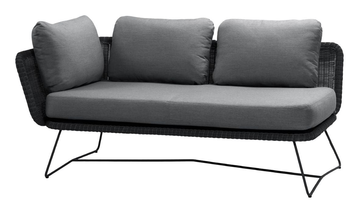 Cane - line Horizon 2 - pers. Loungesofa højre modul, Sort, Cane - line Weave - UNOLIVING.COM