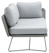 Cane - line Horizon 2 - pers. sofa højre modul, Lysegrå - UNOLIVING.COM