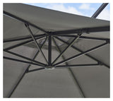 Cane - line Hyde luxe hanging Parasol 3x4 m, Antracit - UNOLIVING.COM