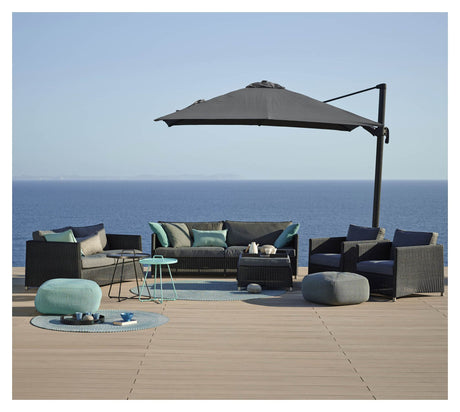 Cane-line Hyde luxe hanging Parasol 3x4 m, Antracit - Unoliving.com