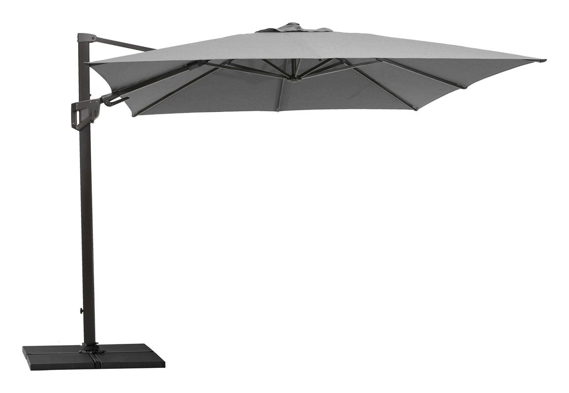 Cane - line Hyde luxe tilt Parasol 3x3 m, Grå - UNOLIVING.COM