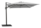 Cane - line Hyde luxe tilt Parasol 3x3 m, Lysegrå - UNOLIVING.COM