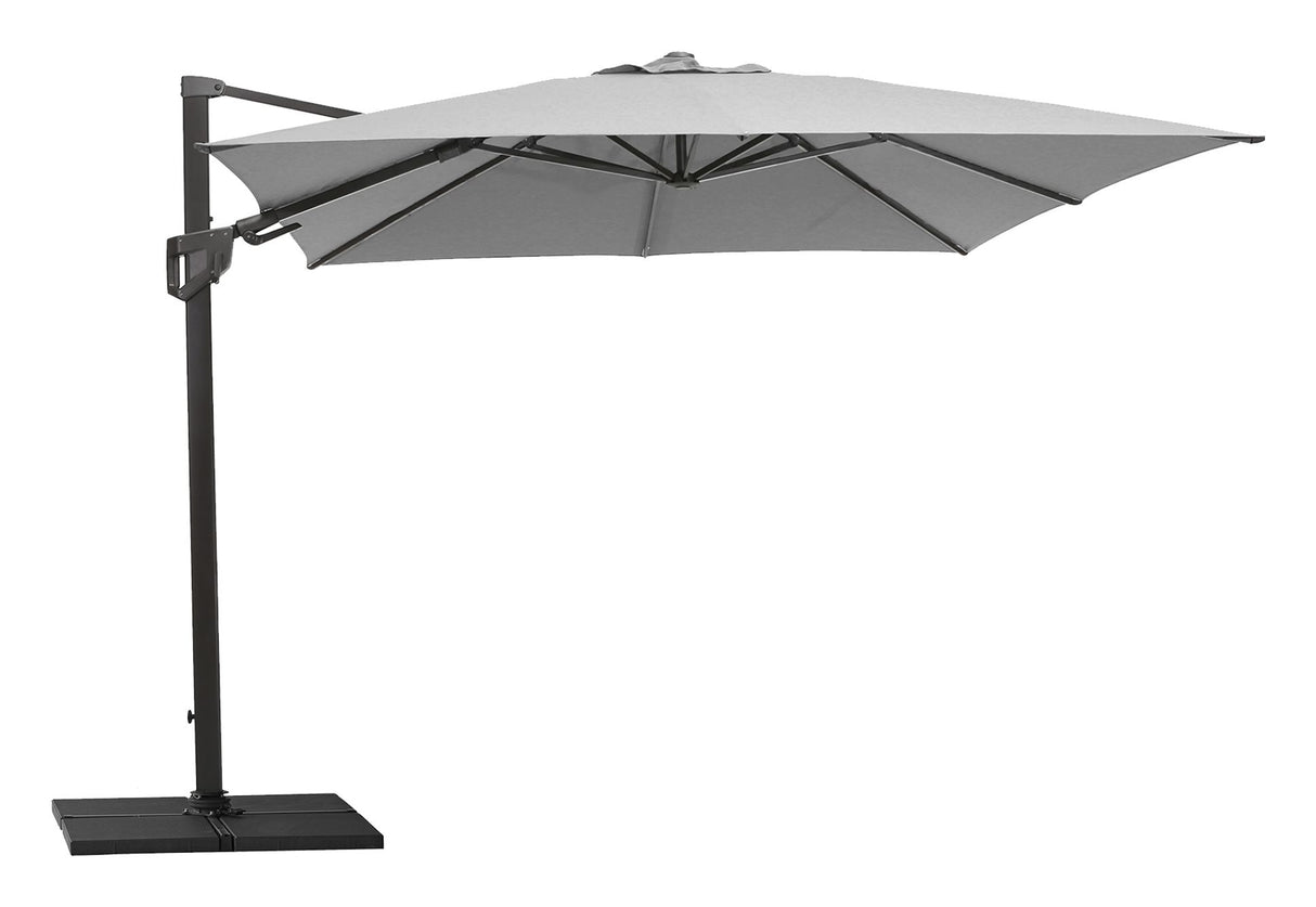 Cane-line Hyde luxe tilt Parasol 3x3 m, Lysegrå - Unoliving.com