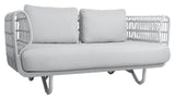 Cane-line OUTDOOR Nest 2-pers. sofa, Hvid - Unoliving.com