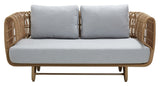 Cane - line OUTDOOR Nest 2 - pers. sofa, Natur - UNOLIVING.COM