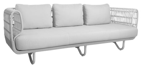 Cane - line OUTDOOR Nest 3 - pers. Loungesofa , Hvid - UNOLIVING.COM