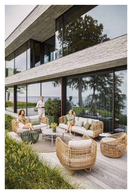 Cane - line OUTDOOR Nest 3 - pers. Loungesofa , Natural - UNOLIVING.COM